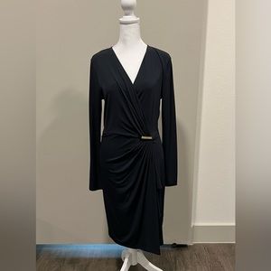 Wet business as r casual mid length long sleeve dress